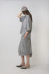 WASHED CUT-OFF SWEAT TOP -GRAY-