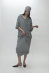 WASHED CUT-OFF SWEAT TOP -GRAY-