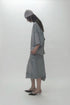 WASHED CUT-OFF SWEAT TOP -GRAY-
