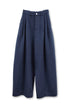 【PRE-ORDER】WOOL BALOON TUCK TROUSERS -NAVY-