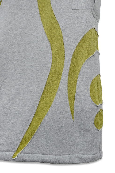 UNALOME LONG SKIRT -GRAY×GREEN-