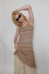 FRINGED SUMMER KNIT DRESS -CAMEL- *Last1