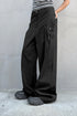 DRAW CODE SPIRAL BUTTON PANTS -BLACK-