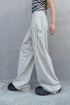 DRAW CODE SPIRAL BUTTON PANTS -ICE GRAY-