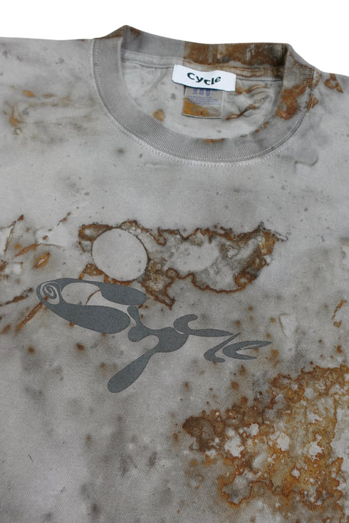 MISAKI USHIOZU × Cycle IRON RUST-DYEING TEE