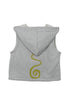 UNALOME SLEEVELESS HOODIE -GRAY×GREEN-