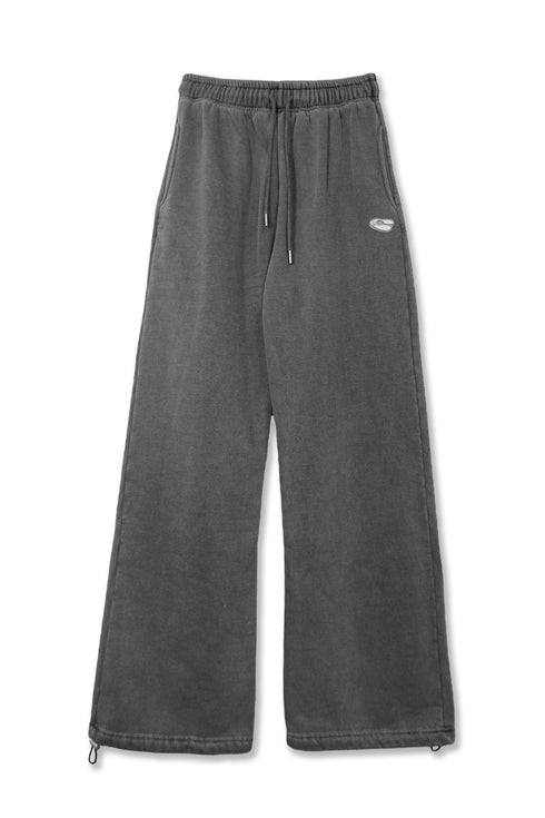 LOGO WASHED SWEAT PANTS -CHARCOAL-