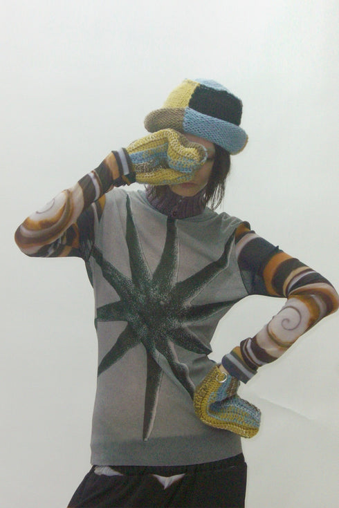 SECOND SKIN TOPS "Psychedelic anemone"