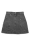 CIRCLE CUT-OUT MINI SKIRT -BLACK-