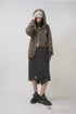 【PRE-ORDER】WASHED CUT-OFF SWEAT SKIRT -CHARCOAL-