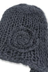 Merbeau × Cycle HANDMADE SPIRAL WINTER BONNET -SLATE CHARCOAL- *Last1