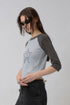 FEUERGOD × Cycle STAR RAGLAN TEE -CHARCOAL×ASH BLUE-