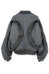CIRCLE RIB WASHED MA-1 -WARM CHARCOAL-