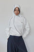 WAFFLE HOODED TOP -WHITE-
