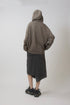 【PRE-ORDER】WASHED CUT-OFF SWEAT SKIRT -CHARCOAL-