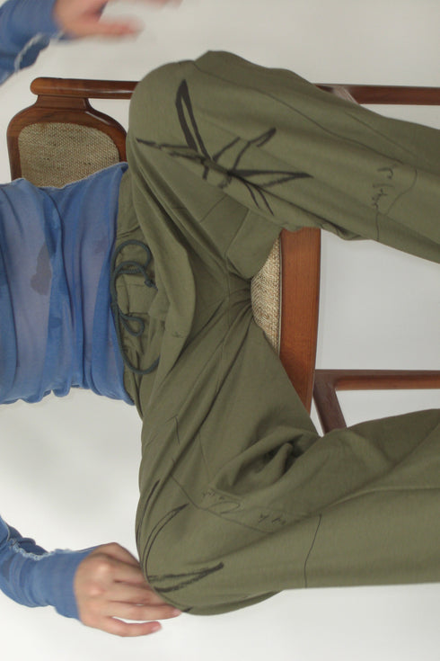 Mayte × Cycle ECHO STAR PANTS -KHAKI- *Last1