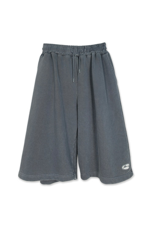 Mayte × Cycle ECHO STAR WASHED HALF PANTS -GRAYISH BLUE-