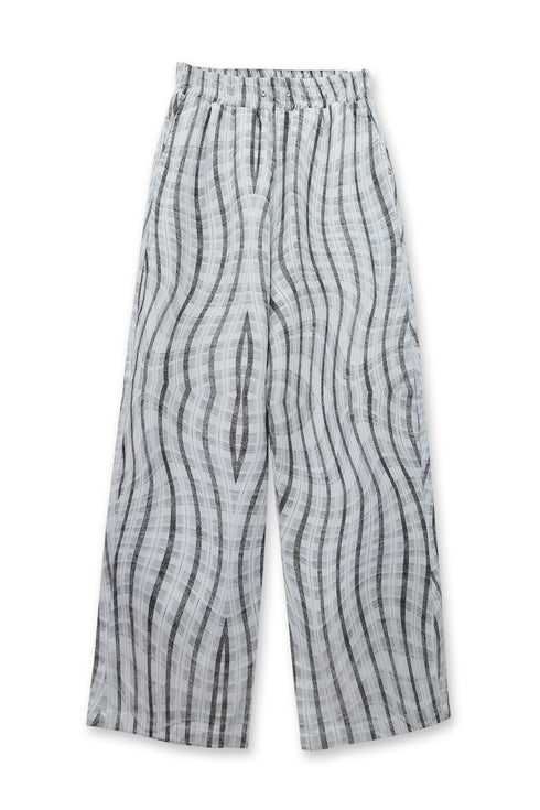 WAVY CHECK TROUSERS -GRAY MIX-
