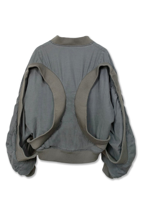 CIRCLE RIB WASHED MA-1 -GRAYISH KHAKI-