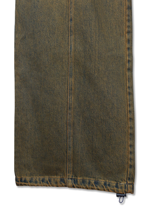 CIRCLE CUT-OUT WIDE PANTS -RUSTED BROWN- *Last1