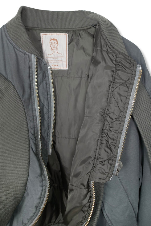 CIRCLE RIB WASHED MA-1 -GRAYISH KHAKI-