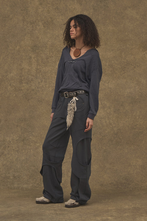 【RESTOCK】REFLECTOR LOGO HOODIE -CHARCOAL- *Last1