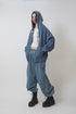 【PRE-ORDER】NYLON TUCK STITCH PANTS -STEEL BLUE-