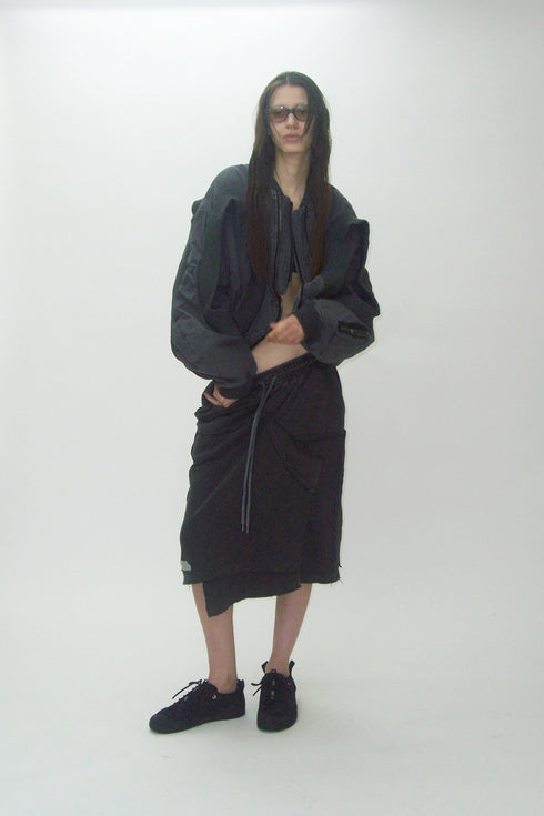 CIRCLE RIB WASHED MA-1 -WARM CHARCOAL-
