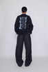 WIDE TUCK TROUSERS -BLACK-