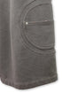 CIRCLE CUT-OUT WASHED HALF PANTS -BROWN SWEAT-