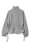 ZIP-UP DECONSTRUCTED SWEAT TOPS -GRAY-