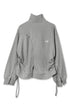 ZIP-UP DECONSTRUCTED SWEAT TOPS -GRAY-