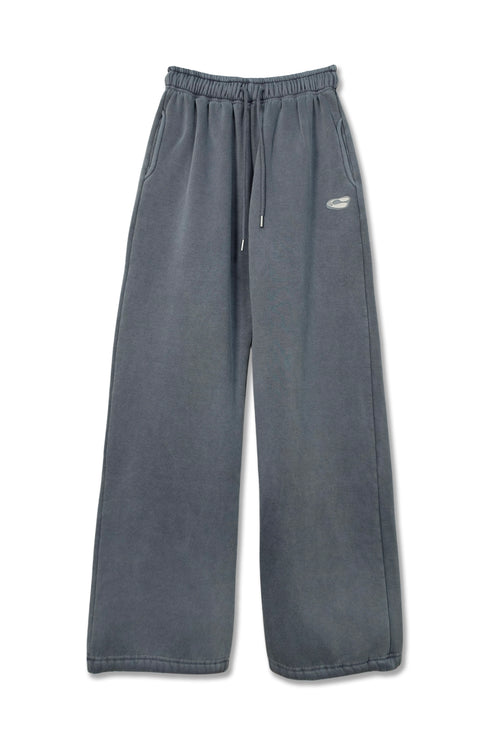 LOGO WASHED SWEAT PANTS -GRAYISH BLUE-