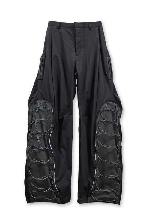 【PRE-ORDER】METAMORPHOSIS ECO FABRIC PANTS -BLACK (BAMBOO CHARCOAL)-