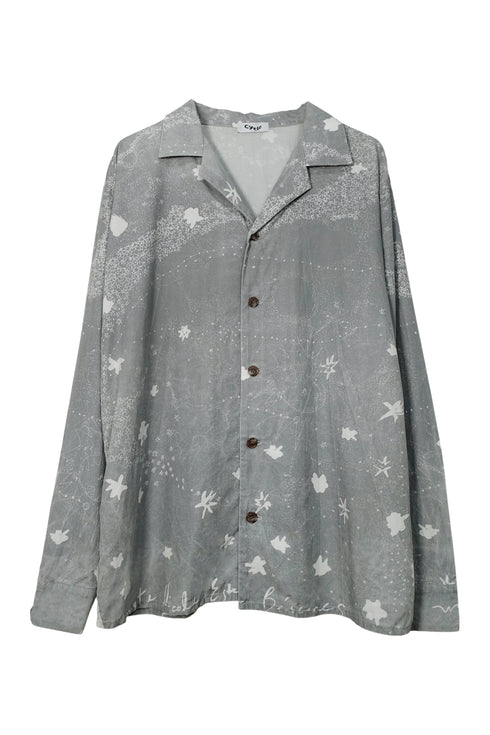 Mayte × Cycle DRAWING SHIRT "starsstarsstars" -GRAY- *Last1