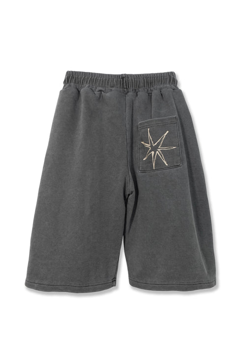 Mayte × Cycle ECHO STAR WASHED HALF PANTS -CHARCOAL-