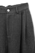 WOOL BALOON TUCK TROUSERS -CHARCOAL-