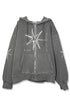 Mayte × Cycle ECHO STAR WASHED ZIP-UP HOODIE -GRAY-