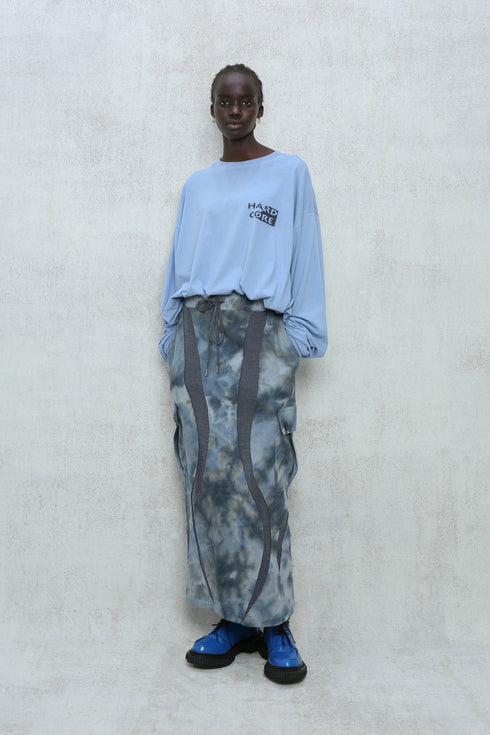 UNALOME LONG SKIRT -TIE-DYE BLUE-