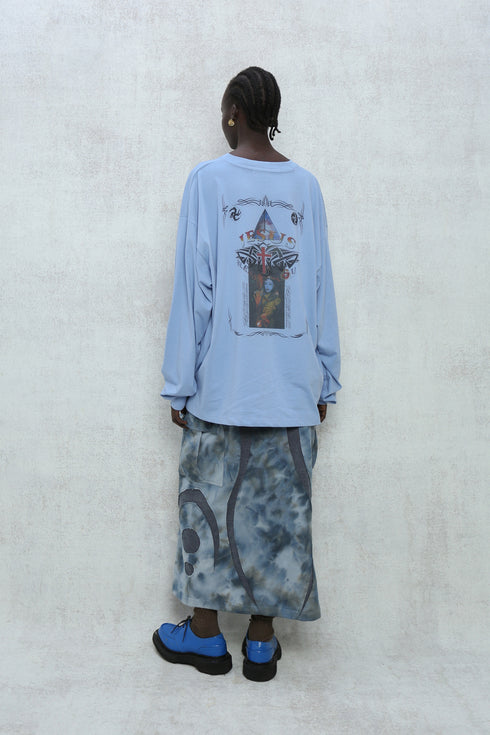UNALOME LONG SKIRT -TIE-DYE BLUE-