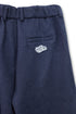 WOOL BALOON TUCK TROUSERS -NAVY-