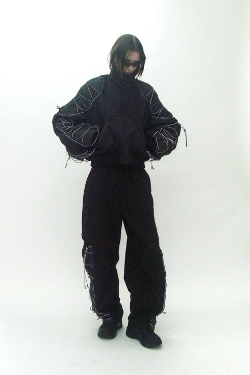 METAMORPHOSIS TROUSERS -BLACK-