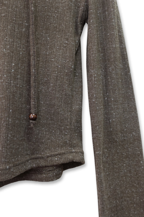 SEA STAR HOODED TOPS -BROWN-