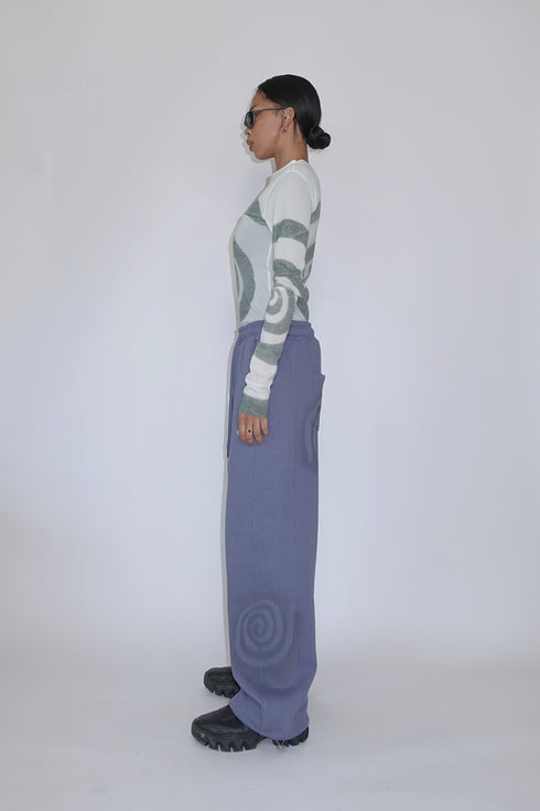 【PRE-ORDER】PAINTED SPIRAL SWEAT PANTS -BLUISH PURPLE-
