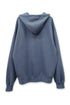 BEADED DRAWSTRING ZIP-UP HOODIE -BLUE-