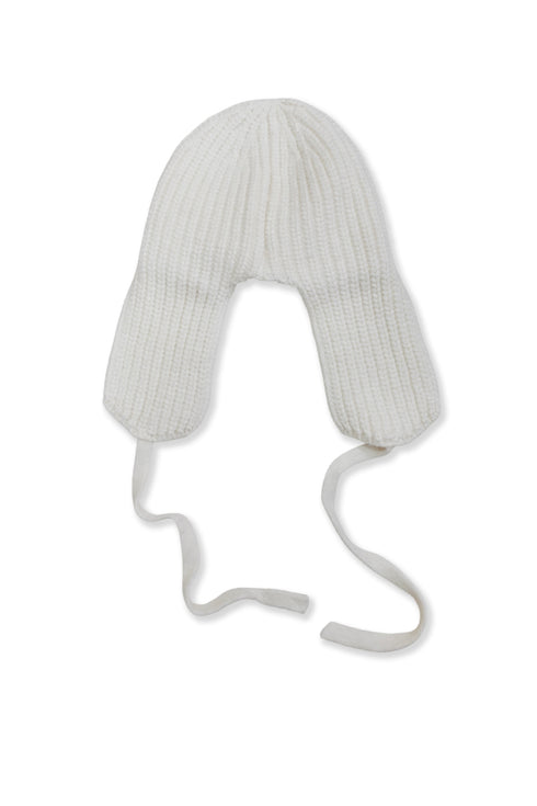 DRAW CODE MOHAIR KNIT CAP -WHITE-