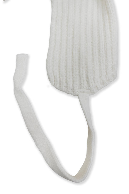 DRAW CODE MOHAIR KNIT CAP -WHITE-