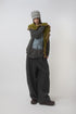 WOOL BALOON TUCK TROUSERS -CHARCOAL-