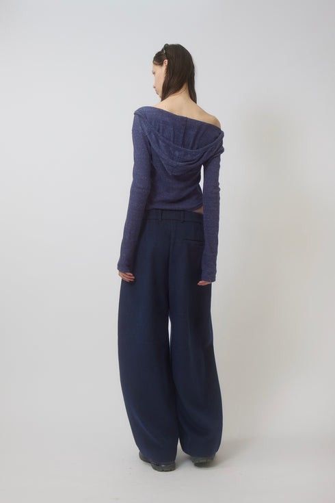 【PRE-ORDER】SPIRAL STAR TIGHT HOODIE -NAVY-