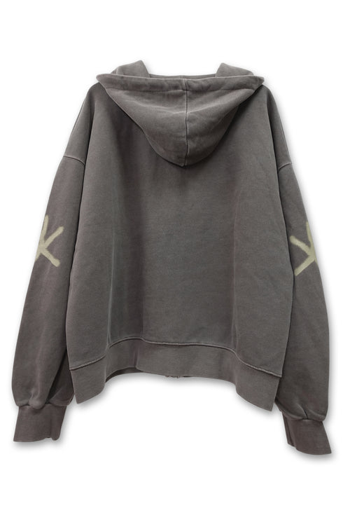 FEUERGOD × Cycle STAR ZIP-UP HOODIE -BROWN-